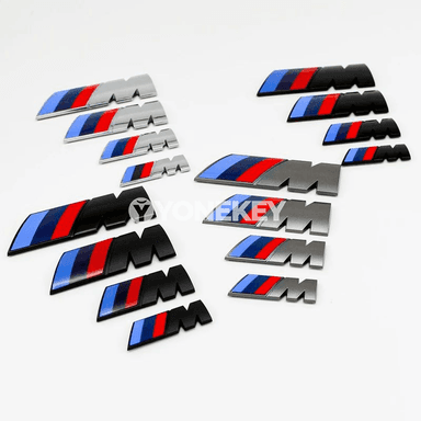 BMW M seriýasy üçin 3D ABS arka emblema — dürli ölçegler