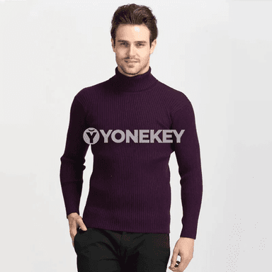 Erkekler üçin ýyly turtleneck switer, güýz-gyş üçin