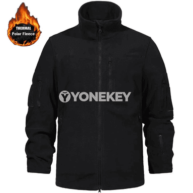 Erkekler üçin ýyly polar fliş jaket, ýylylyk saklaýan, şemal geçirmeýän