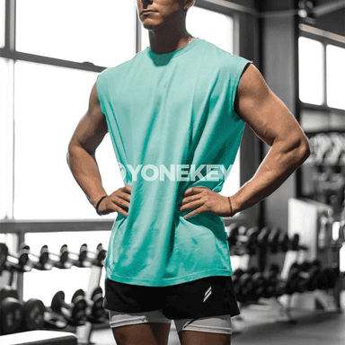Erkekler üçin howa geçiriji sport maýkasy, ýeňsiz fitness top