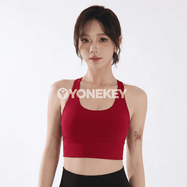 Aýallar üçin sport bras: ýumşak, ýeňil we ýokary goldawly ýoga modeli