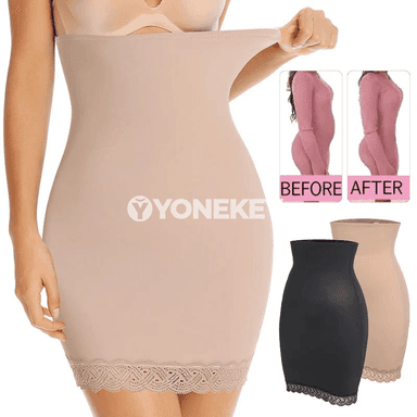 Aýallar üçin ýokary billi tekizleýji half slip içki eşik
