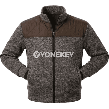 Erkekler üçin ýyly flees jaket, ýokary ýaka, fermuarly, jübüli