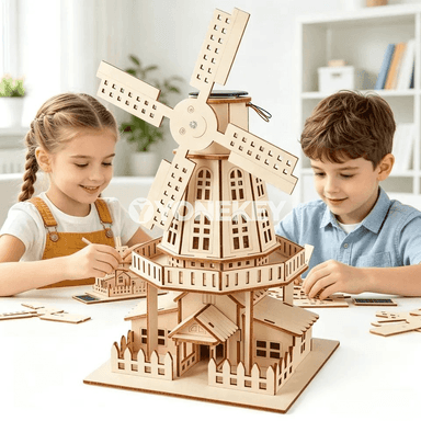 Çagalar üçin gün we ýel degirmeni öý modeli DIY