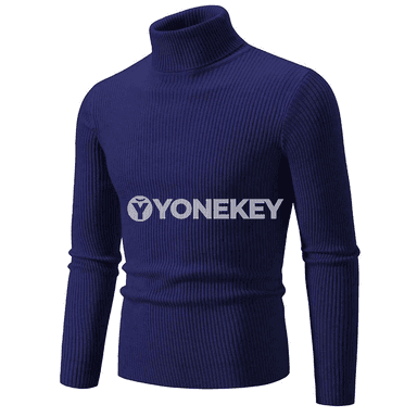 Erkekler üçin güýzki ýokary boýunly ýyly örülen switer