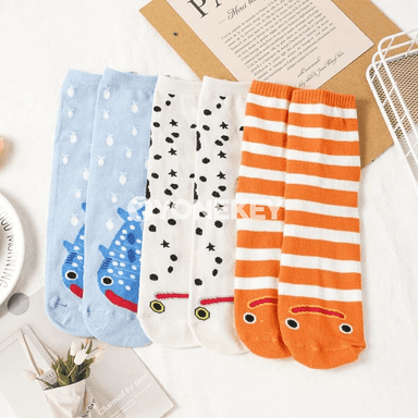 Aýallar üçin gyşlaýyn gysga joraplar, 3 jübüt, rahat we moda