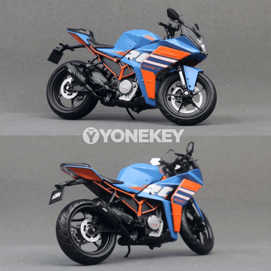 KTM RC390 1:12 metal motosikl — sport kolleksiýa modeli