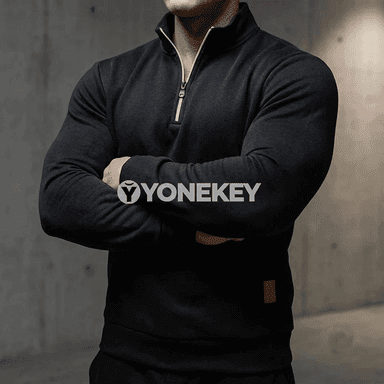Erkekler üçin ýeňil zipli güýz switeri, ýyly turtlenek