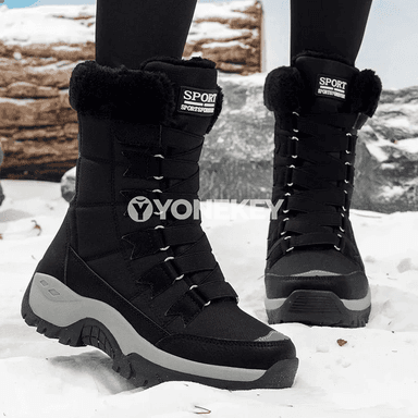 Aýal-gyzlar üçin ýyly gyş topukly boots köwüşler, suwdan goraýjy