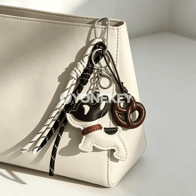Moda fransuz buldogy we pretzel açarhalka toplumy