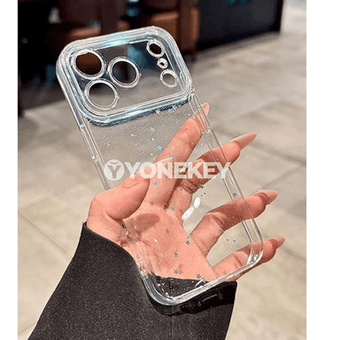 iPhone üçin şöhleli transparent gorag gapagy