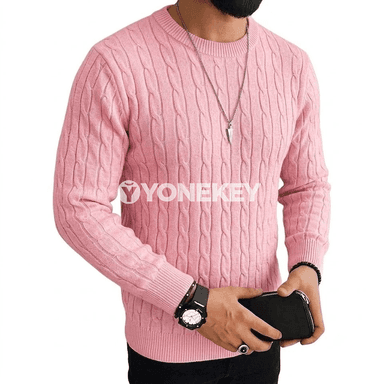 Erkekler üçin güýzki uzyn ýeňli örme switer, ýyly casual jumper