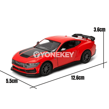 KiNSMART Ford Mustang Dark Horse model maşyny 1:38, çagalar üçin