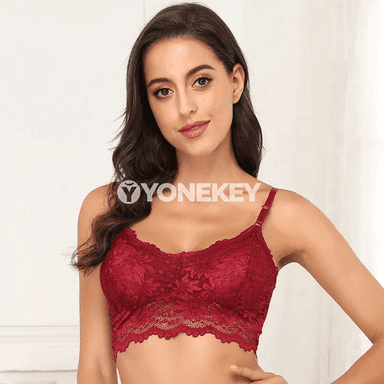 Aýallara niýetlenen dantelli, simsiz push-up bra