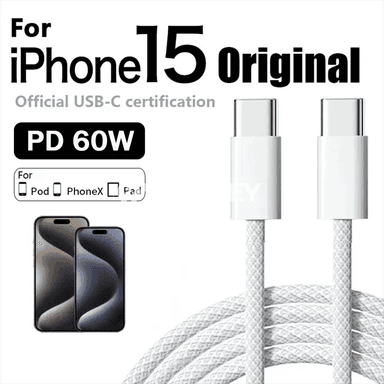 60W USB-C - USB-C çalt zarýad beriji kabel