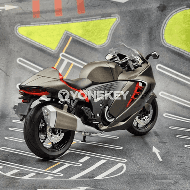 1:9 Suzuki Hayabusa metal motosikl modeli, çyraly, uly ölçegli