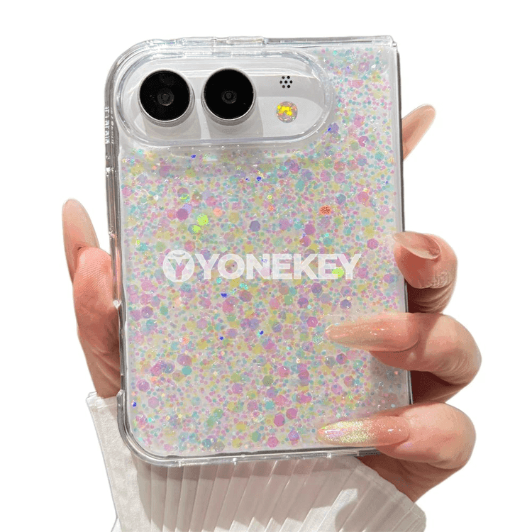 iPhone Duo üçin ýylpyldawuk, ýumşak silikon gorag örtügi