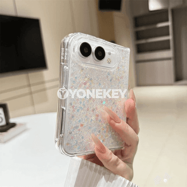 iPhone Duo üçin ýylpyldawuk, ýumşak silikon gorag örtügi