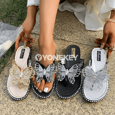 Zenanlar üçin ýazlyk rhinestone şypbyklar, açyk burunly, ýeňil we rahat