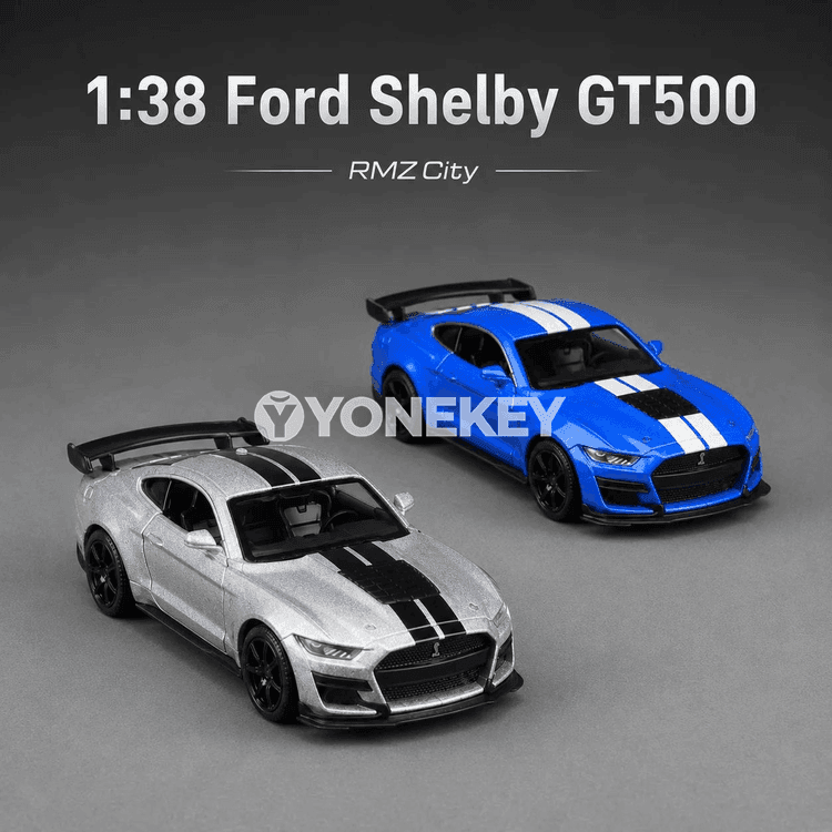 1:38 Ford Mustang Shelby GT500 model maşyny, kolleksiýa üçin
