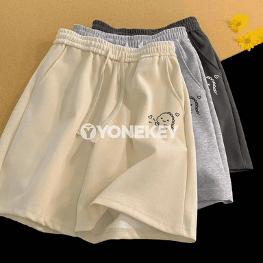 Erkekler üçin giň sport şortikleri, çaply, M-8XL