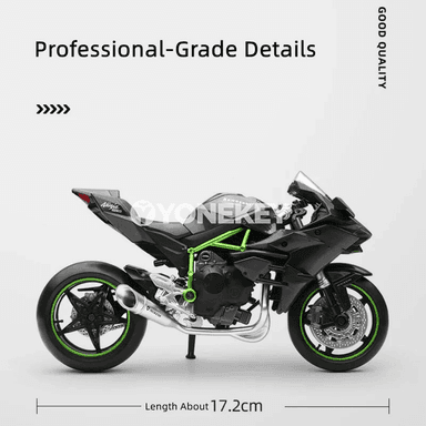 Kawasaki H2R Ninja 1:12 metal motosikl modeli, ýagtylyk we sesli