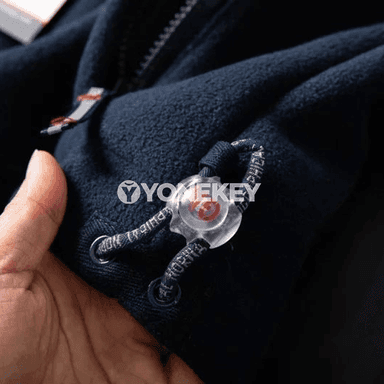 Erkekler üçin ýyly fleece penjek, giň kesimli, güýz-gyş görnüşi