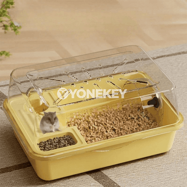 Hamster üçin uly, çydamly, ýokarky açylýan ýaşaýyş jaýy