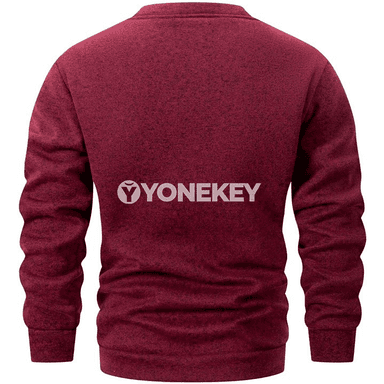 Erkekler üçin ýyly dokalan ýeňil switer, ýokary boýunly, gündelik stil