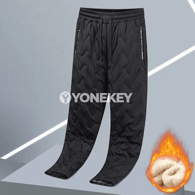 Erkekler üçin ýyly fleece sport balaklary, gyş üçin rahat we ýumşak
