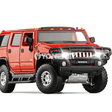 1:32 Hummer H2 metal model awtoulag, sesli we çyraly, gapylary açylýan