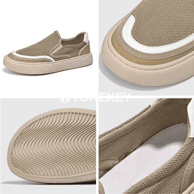 Erkekler üçin mesh sport aýakgaby, ýeňil we dem alýan slip-on