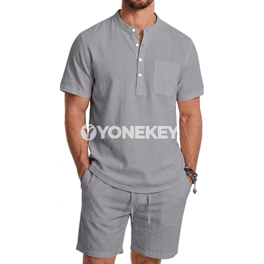 Erkekler üçin 2 bölek tomusky kostýum: köýnek we balak toplumy