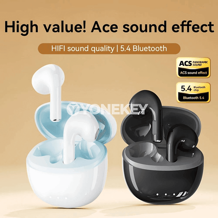 HIFI Bluetooth TWS simsiz sport nauşnigi, mikrofonly