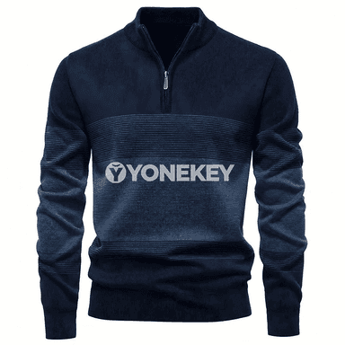 Erkekler üçin fermuarly trikotaž hudi, ýeňil gündelik sweatshirt