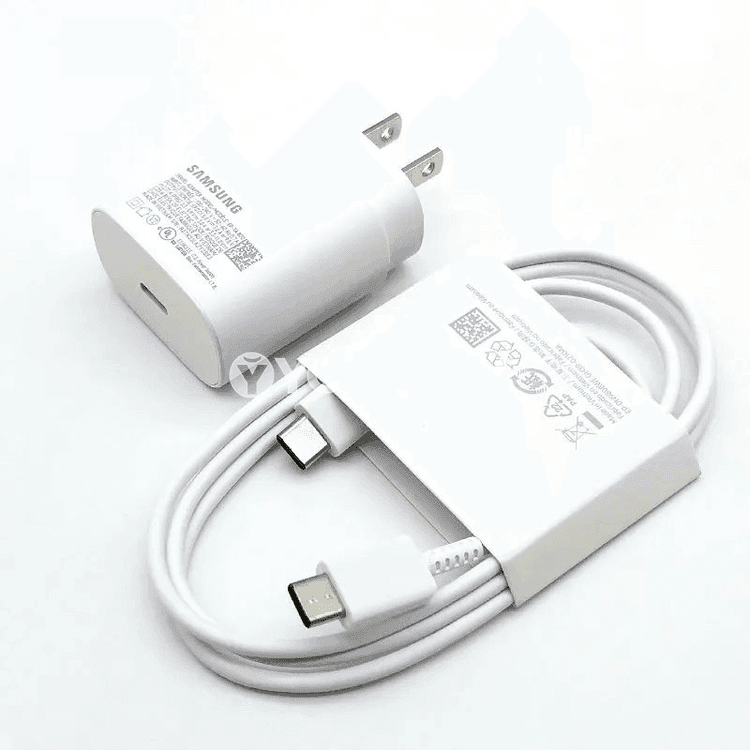 Samsung üçin 25W US çalt zarýad beriji adapter, Type-C kabel bilen