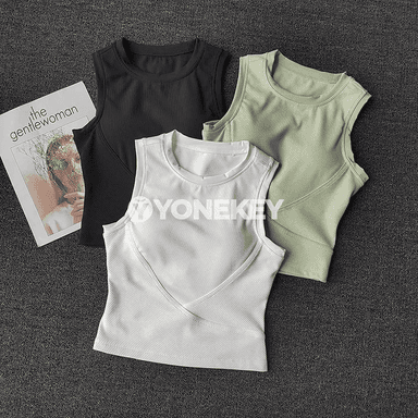 Zenanlar üçin ýokary berklikli sport bra, shockproof, push-up, dem alýan
