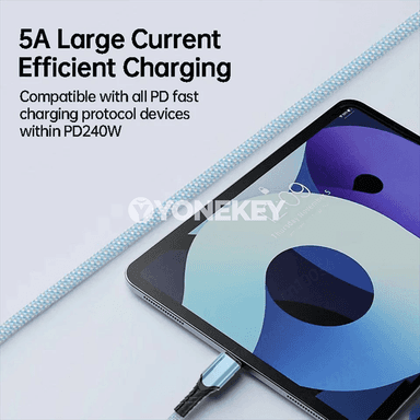 NNBILI 240W USB-C to USB-C çalt zarýad kabeli, 0.25–2 m