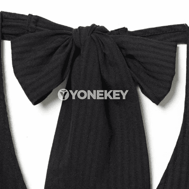 Zenanlar üçin zolakly halter boýun top, ýaz-tomus, slim fit