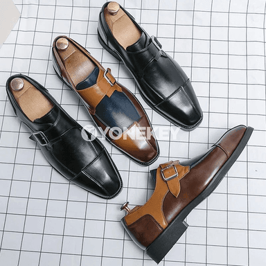 Erkekler üçin klassik ofis köwüşleri, PU deri, loafers