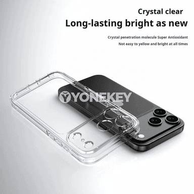 iPhone 17Air/17/17 Pro üçin transparent şokdan goragly gap