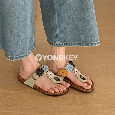 Zenanlar üçin ýumşak tabanly ýazky sandal şypbyklar