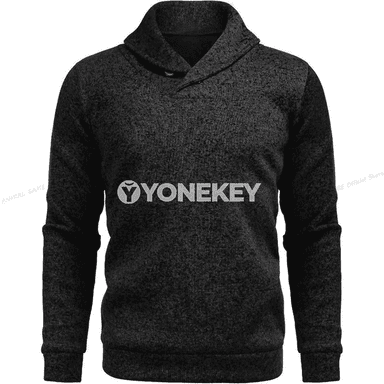 Erkekler üçin ýokary boýunly zipsiz ýyly sweatshirt, oversize