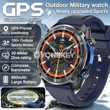 GUHUAVMI GPS akylly sagat, 1.43" AMOLED, 4GB ýat