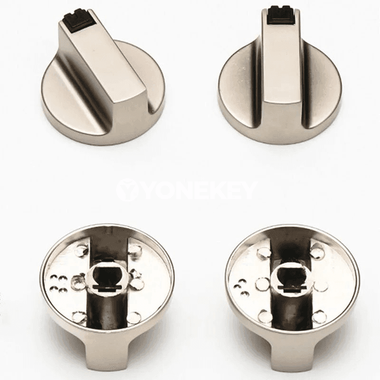 Gaz peçi üçin metal dolandyryş düwmesi 2 sany, uniwersal adapter