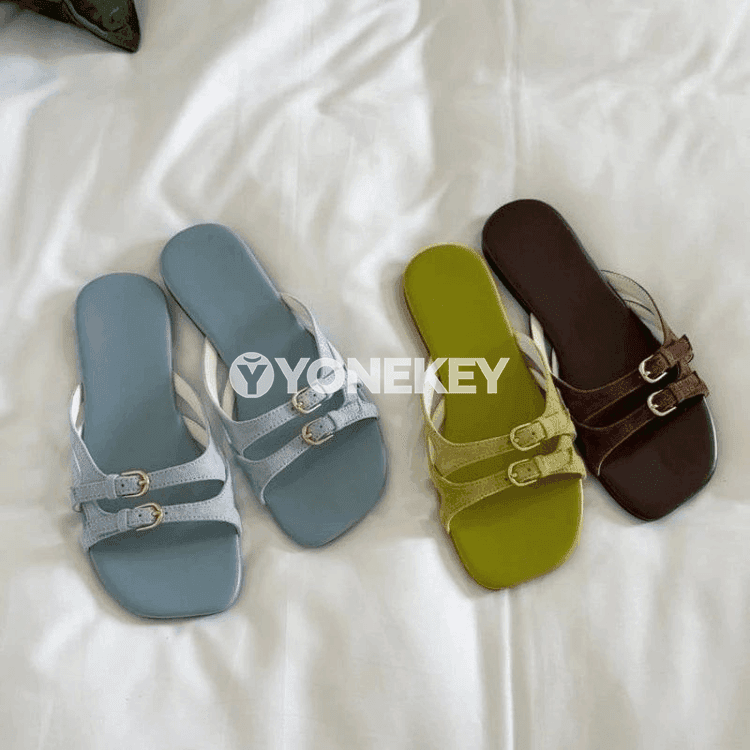 Zenanlar üçin açyk burunly rahat tekiz slipper aýakgaplar