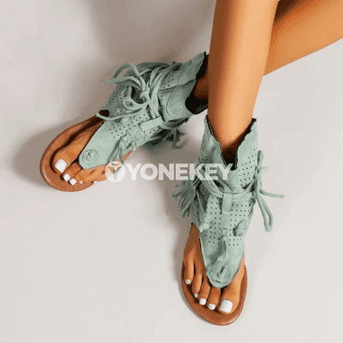 Zenanlar üçin retro sandallar, ýeňil, rahat, gladiator görnüşli