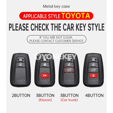 Toyota üçin metal uzakdan dolandyryş açar gapagy