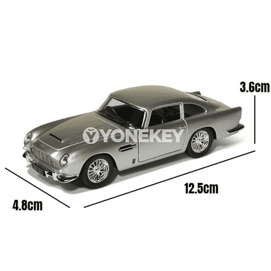 1:43 Aston Martin DB5 metal modeli, yza çekilýän klassiki awtoulag