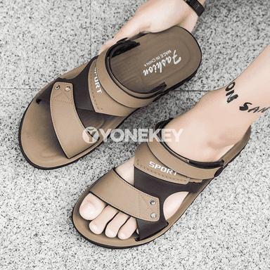 Erkekler üçin tomuslaýyn sandal we şypbyk görnüşli rahat aýakgaplar